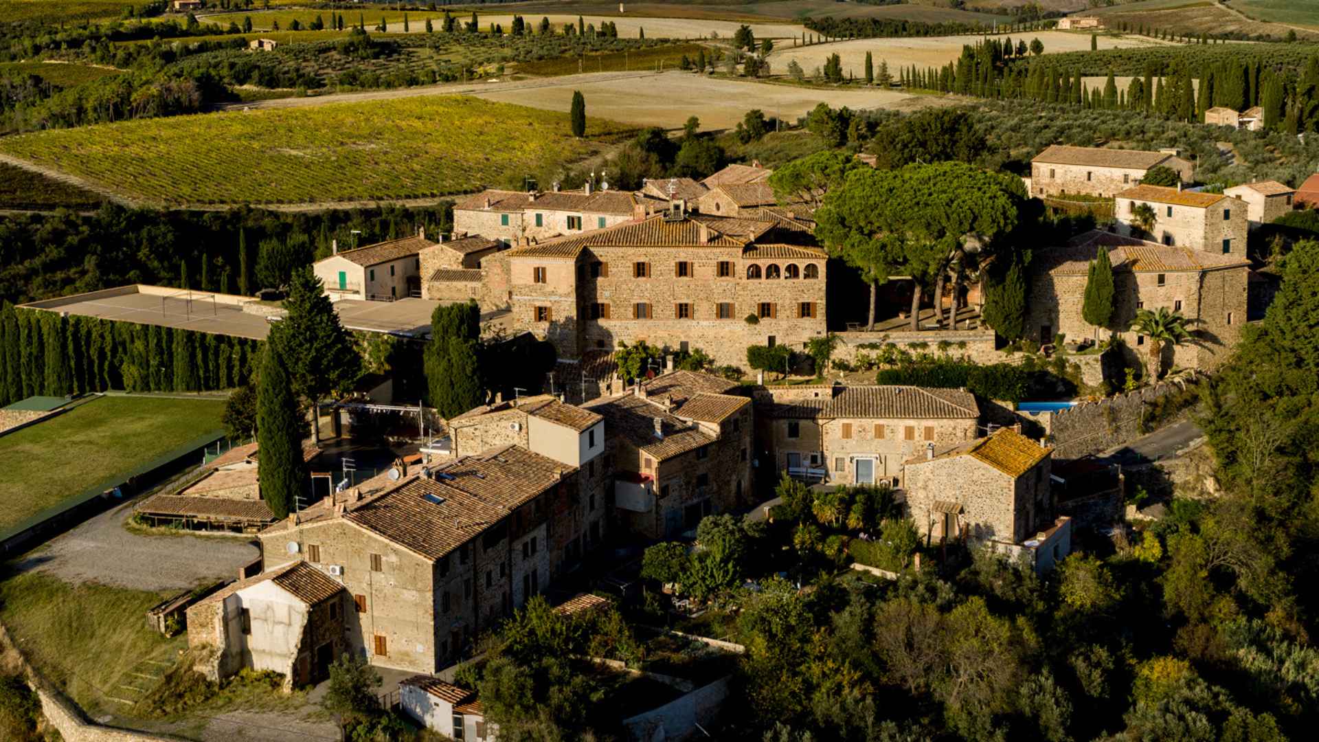 Another image of the Camigliano winery, though this time, it is to represent a possible jeep tour through the estate and vineyards.