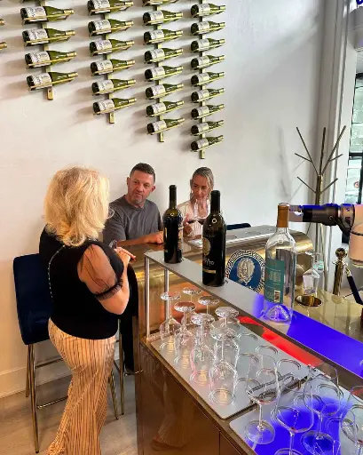 US, California, Napa Valley - Maria Concetto Winery - Wine Tasting With Robot Sommelier