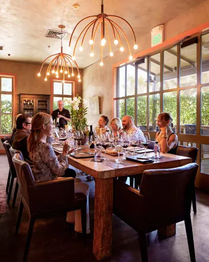 US, Napa Valley, Alpha Omega Winery - Tasting Room Indoor, Single Vineyards Flight