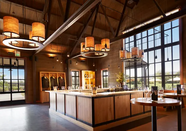US, Napa Valley, Alpha Omega Winery - Tasting Room Indoor, Single Vineyards Flight