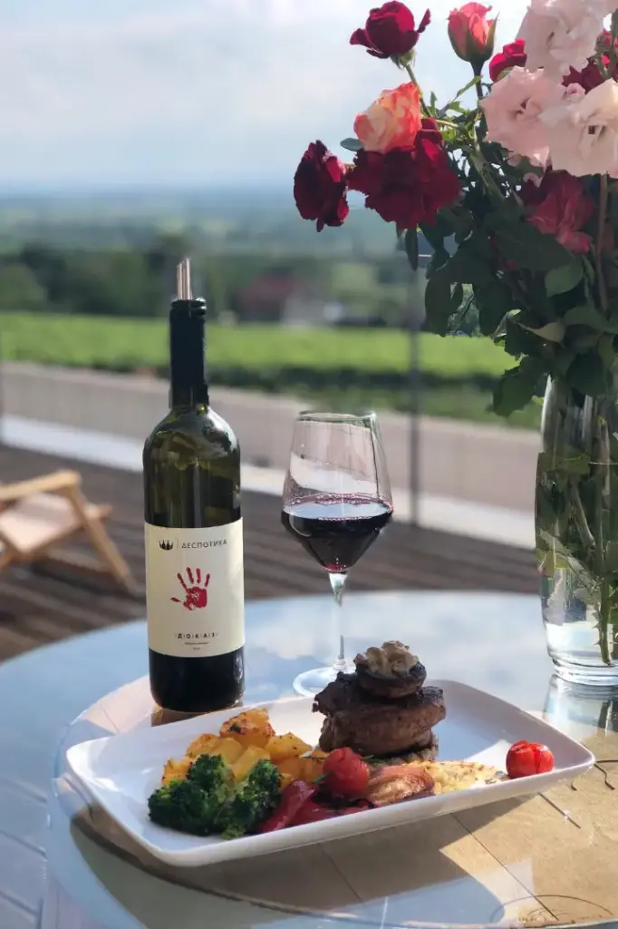 Serbia, Sumadija, Winery Despotika - Classic menu