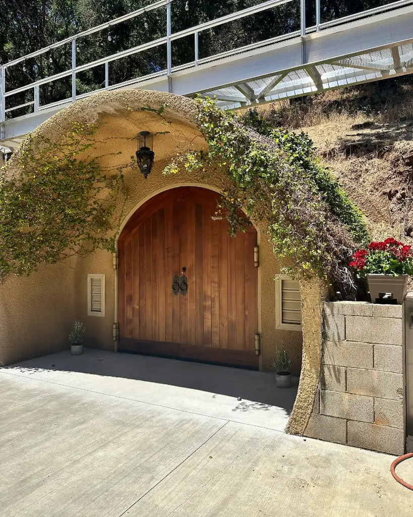 US, California, Napa Valley, Mount George Winery - Pewter Collection wines in the cave